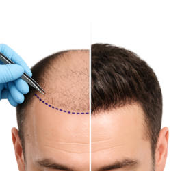 Hair transplant image .